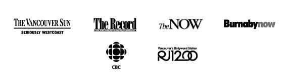 The Vancouver Sun — The Record — The Now — Burnaby Now —CBC — RJ1200