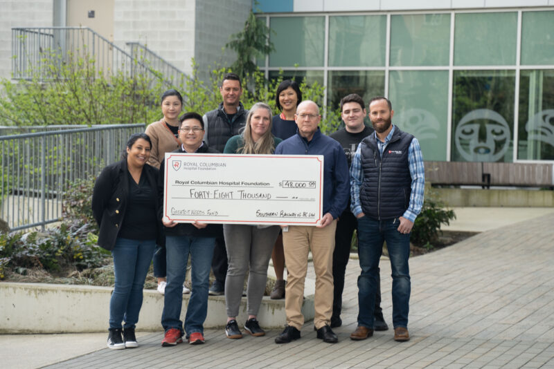 Southern Railway of BC (SRY) donates to Royal Columbian Hospital Foundation to support areas of greatest need.