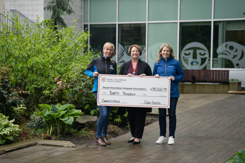 Coast Capital makes $30,000 donation to Royal Columbian Hospital Foundation.